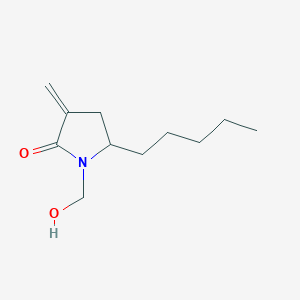 molecular formula C11H19NO2 B14202833 1-(Hydroxymethyl)-3-methylidene-5-pentylpyrrolidin-2-one CAS No. 838851-34-6