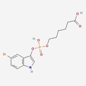 molecular formula C14H17BrNO6P B14202846 6-((((5-Bromo-1H-indol-3-yl)oxy)(hydroxy)phosphoryl)oxy)hexanoic acid CAS No. 847944-58-5