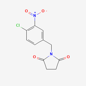molecular formula C11H9ClN2O4 B1420286 1-[(4-氯-3-硝基苯基)甲基]吡咯烷-2,5-二酮 CAS No. 1097788-45-8