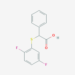 molecular formula C14H10F2O2S B1420289 2-[(2,5-Difluorophenyl)sulfanyl]-2-phenylacetic acid CAS No. 1097125-22-8