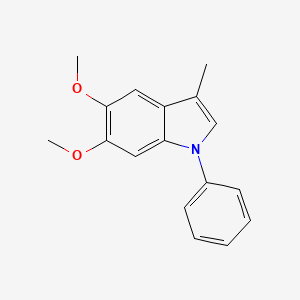 molecular formula C17H17NO2 B14202890 5,6-Dimethoxy-3-methyl-1-phenyl-1H-indole CAS No. 918163-11-8
