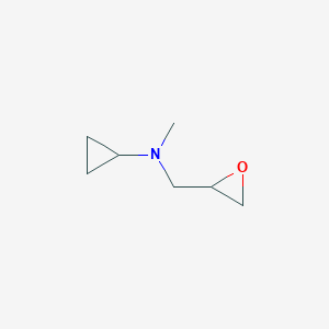 molecular formula C7H13NO B1420292 N-甲基-N-(环氧-2-基甲基)环丙胺 CAS No. 1094936-42-1