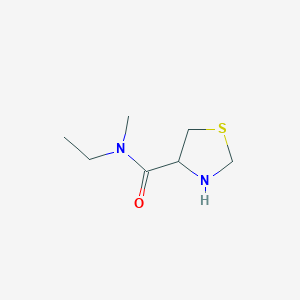 molecular formula C7H14N2OS B1420293 N-ethyl-N-methyl-1,3-thiazolidine-4-carboxamide CAS No. 1218601-47-8