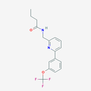 molecular formula C17H17F3N2O2 B14202936 N-({6-[3-(Trifluoromethoxy)phenyl]pyridin-2-yl}methyl)butanamide CAS No. 833455-98-4