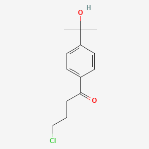 molecular formula C13H17ClO2 B14202958 4-Chloro-1-[4-(2-hydroxypropan-2-yl)phenyl]butan-1-one CAS No. 873072-14-1