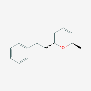 molecular formula C14H18O B14202970 2H-Pyran, 3,6-dihydro-6-methyl-2-(2-phenylethyl)-, (2R,6R)- CAS No. 847062-89-9
