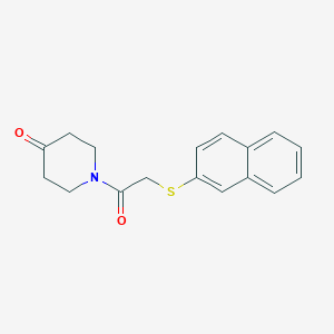 molecular formula C17H17NO2S B1420298 1-[2-(Naphthalen-2-ylsulfanyl)acetyl]piperidin-4-one CAS No. 1152625-67-6