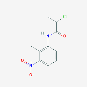 molecular formula C10H11ClN2O3 B1420299 2-chloro-N-(2-methyl-3-nitrophenyl)propanamide CAS No. 1098360-59-8