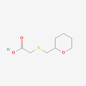 molecular formula C8H14O3S B1420300 2-[(氧杂-2-基甲基)硫烷基]乙酸 CAS No. 933699-73-1