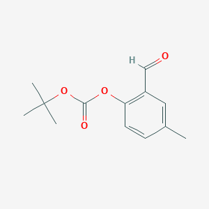 molecular formula C13H16O4 B14203015 Carbonic acid, 1,1-dimethylethyl 2-formyl-4-methylphenyl ester CAS No. 828933-84-2