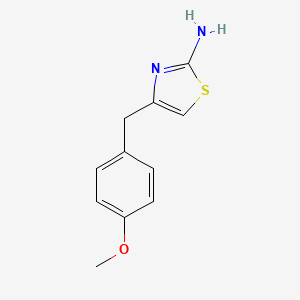 molecular formula C11H12N2OS B1420304 4-[(4-甲氧基苯基)甲基]-1,3-噻唑-2-胺 CAS No. 91350-53-7