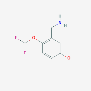 B1420306 [2-(Difluoromethoxy)-5-methoxyphenyl]methanamine CAS No. 1094792-05-8