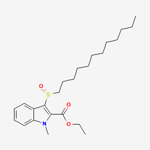 molecular formula C24H37NO3S B14203066 Ethyl 3-(dodecane-1-sulfinyl)-1-methyl-1H-indole-2-carboxylate CAS No. 872593-10-7