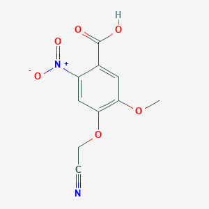 molecular formula C10H8N2O6 B1420309 4-(Cyanomethoxy)-5-methoxy-2-nitrobenzoic acid CAS No. 1096802-87-7