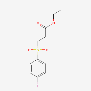 molecular formula C11H13FO4S B1420310 3-(4-氟苯磺酰基)丙酸乙酯 CAS No. 1099681-75-0