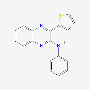 molecular formula C18H13N3S B14203143 N-Phenyl-3-(thiophen-2-yl)quinoxalin-2-amine CAS No. 832081-69-3