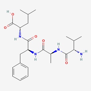 molecular formula C23H36N4O5 B14203155 L-Valyl-L-alanyl-L-phenylalanyl-L-leucine CAS No. 923017-77-0