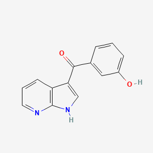 molecular formula C14H10N2O2 B14203192 Methanone, (3-hydroxyphenyl)-1H-pyrrolo[2,3-b]pyridin-3-yl- CAS No. 858117-96-1