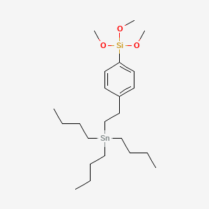 molecular formula C23H44O3SiSn B14203212 Trimethoxy{4-[2-(tributylstannyl)ethyl]phenyl}silane CAS No. 849551-40-2