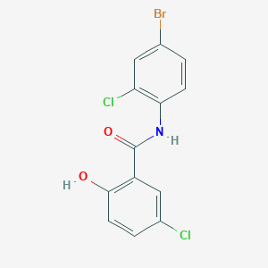 molecular formula C13H8BrCl2NO2 B1420322 N-(4-溴-2-氯苯基)-5-氯-2-羟基苯甲酰胺 CAS No. 1098360-68-9