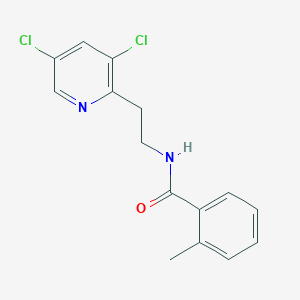 molecular formula C15H14Cl2N2O B14203231 N-[2-(3,5-Dichloropyridin-2-yl)ethyl]-2-methylbenzamide CAS No. 830348-04-4
