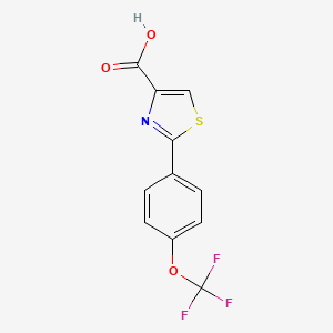 molecular formula C11H6F3NO3S B1420324 2-(4-Trifluoromethoxy-phenyl)-thiazole-4-carboxylic acid CAS No. 886368-65-6