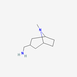 molecular formula C9H18N2 B1420325 (8-METHYL-8-AZABICYCLO[3.2.1]OCTAN-3-YL)METHANAMINE CAS No. 1137476-92-6