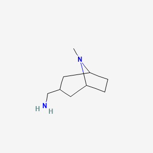 molecular formula C9H18N2 B1420325 {8-Methyl-8-azabicyclo[3.2.1]octan-3-yl}methanamine CAS No. 1137476-92-6