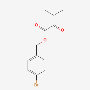 molecular formula C12H13BrO3 B14203283 Butanoic acid, 3-methyl-2-oxo-, (4-bromophenyl)methyl ester CAS No. 833488-72-5