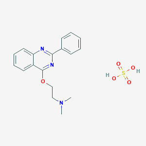 molecular formula C18H21N3O5S B14203316 N,N-dimethyl-2-(2-phenylquinazolin-4-yl)oxyethanamine;sulfuric acid CAS No. 831226-58-5