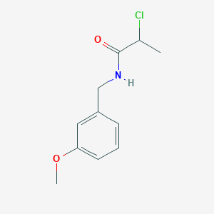 molecular formula C11H14ClNO2 B1420333 2-氯-N-[(3-甲氧基苯基)甲基]丙酰胺 CAS No. 40023-39-0