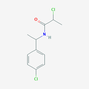 molecular formula C11H13Cl2NO B1420335 2-chloro-N-[1-(4-chlorophenyl)ethyl]propanamide CAS No. 92546-75-3
