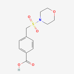 molecular formula C12H15NO5S B1420337 4-[(Morpholin-4-ylsulfonyl)methyl]benzoic acid CAS No. 1098366-71-2