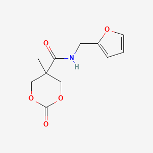 molecular formula C11H13NO5 B14203379 N-[(Furan-2-yl)methyl]-5-methyl-2-oxo-1,3-dioxane-5-carboxamide CAS No. 918643-57-9