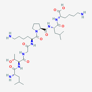 molecular formula C35H65N9O9 B14203399 L-Leucyl-L-threonylglycyl-L-lysyl-L-prolyl-L-leucyl-L-lysine CAS No. 922717-81-5