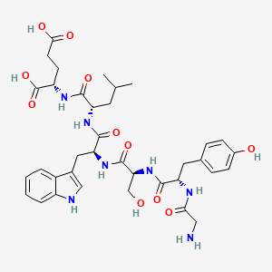 molecular formula C36H47N7O11 B14203417 Glycyl-L-tyrosyl-L-seryl-L-tryptophyl-L-leucyl-L-glutamic acid CAS No. 915193-16-7