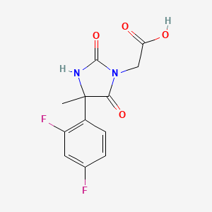 2-[4-(2,4-Difluorophenyl)-4-methyl-2,5-dioxoimidazolidin-1-yl]acetic acid