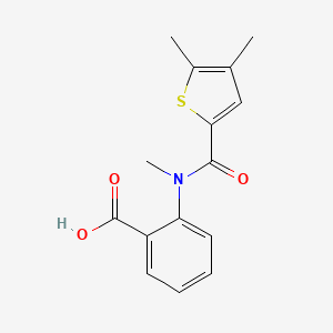 molecular formula C15H15NO3S B1420351 2-(N-methyl4,5-dimethylthiophene-2-amido)benzoic acid CAS No. 1099164-46-1