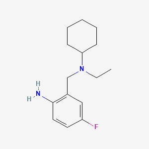 molecular formula C15H23FN2 B1420352 2-{[Cyclohexyl(ethyl)amino]methyl}-4-fluoroaniline CAS No. 1154634-37-3