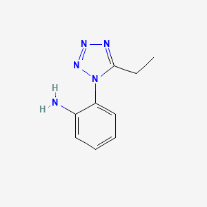 molecular formula C9H11N5 B1420356 2-(5-ethyl-1H-1,2,3,4-tetrazol-1-yl)aniline CAS No. 1156901-68-6
