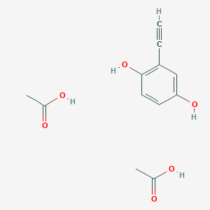 molecular formula C12H14O6 B14203567 Acetic acid;2-ethynylbenzene-1,4-diol CAS No. 827624-47-5