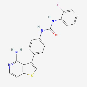 molecular formula C20H15FN4OS B14203577 n-[4-(4-Aminothieno[3,2-c]pyridin-3-yl)phenyl]-n'-(2-fluorophenyl)urea CAS No. 832694-54-9