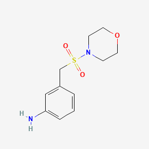 molecular formula C11H16N2O3S B1420358 3-((吗啉磺酰基)甲基)苯胺 CAS No. 1073485-57-0
