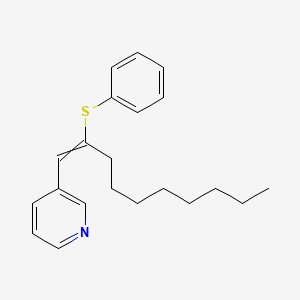 molecular formula C21H27NS B14203582 3-[2-(Phenylsulfanyl)dec-1-EN-1-YL]pyridine CAS No. 830320-19-9