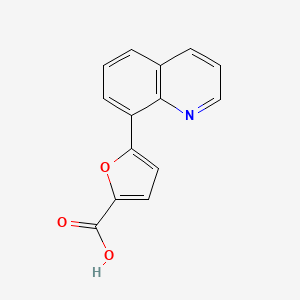 molecular formula C14H9NO3 B1420359 5-(喹啉-8-基)呋喃-2-羧酸 CAS No. 1096904-38-9