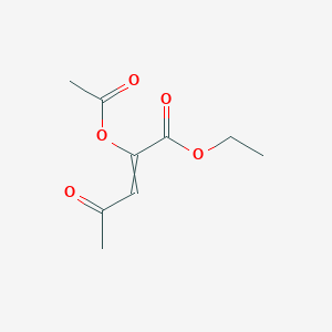 molecular formula C9H12O5 B14203643 Ethyl 2-(acetyloxy)-4-oxopent-2-enoate CAS No. 848237-12-7