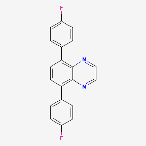 molecular formula C20H12F2N2 B14203648 5,8-Bis(4-fluorophenyl)quinoxaline CAS No. 919282-35-2