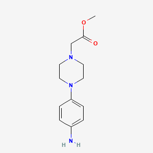 molecular formula C13H19N3O2 B1420365 Methyl 2-[4-(4-aminophenyl)piperazin-1-yl]acetate CAS No. 1155085-67-8