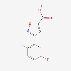 molecular formula C10H5F2NO3 B1420366 3-(2,5-Difluorophenyl)-1,2-oxazole-5-carboxylic acid CAS No. 901926-86-1