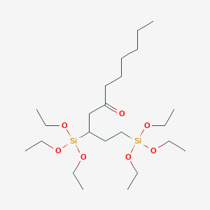molecular formula C23H50O7Si2 B14203662 1,3-Bis(triethoxysilyl)undecan-5-one CAS No. 875294-63-6
